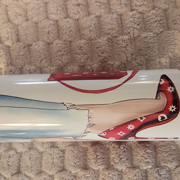 Chic Tumbler with Red Heels and purse Design.  20oz HAND CRAFTED NIB - Picture 6 of 7